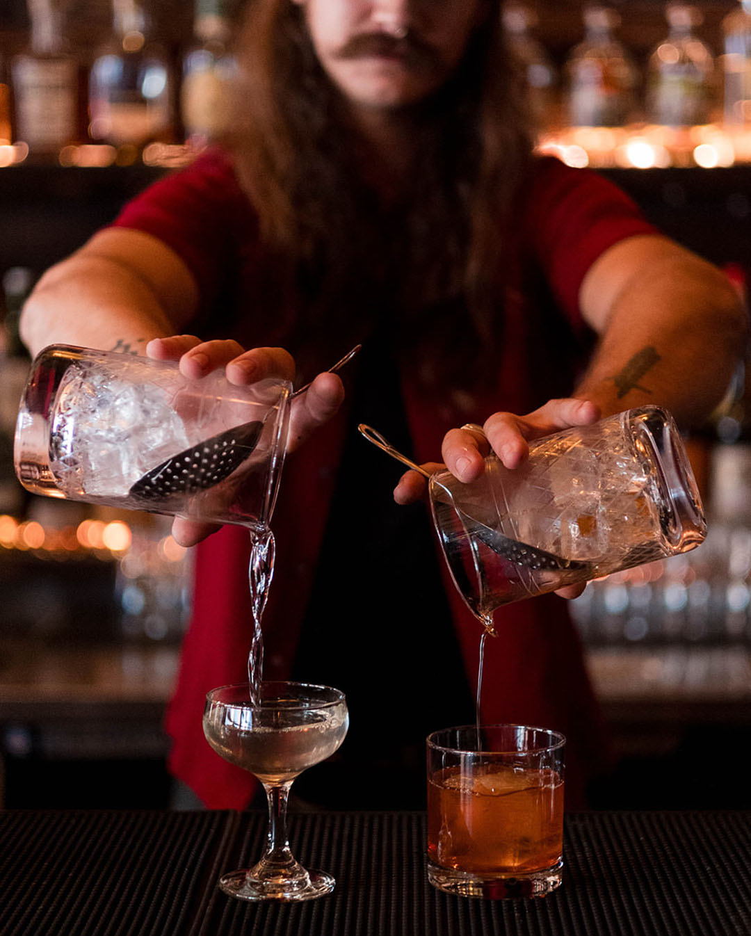 Bartender at The Garrison in Portland, OR photographed by Jenny Kang Photography