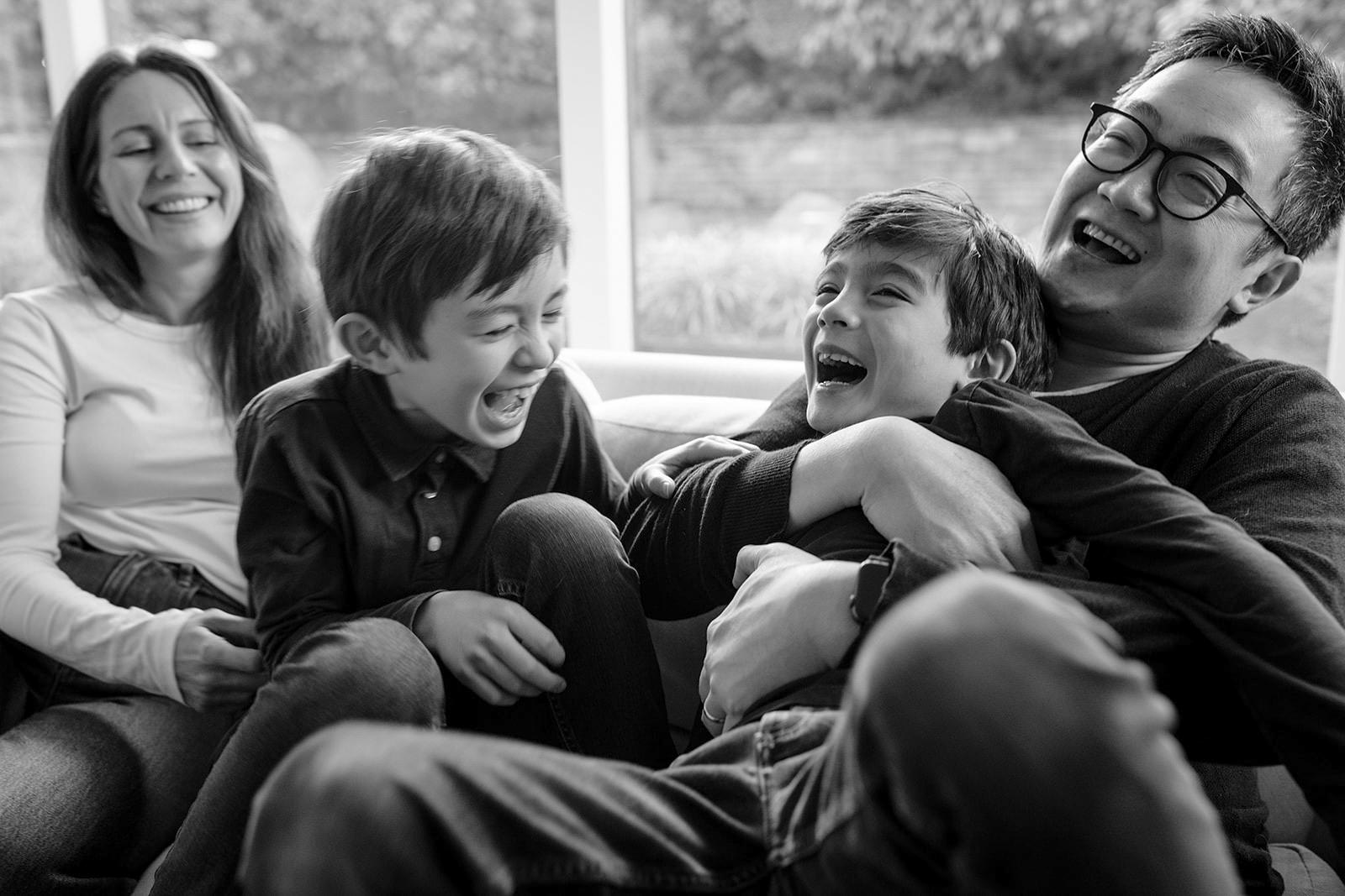 Fun Portland family portrait by Kenny Kang Photography